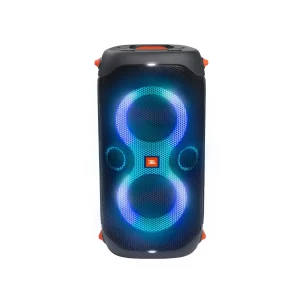 JBL Partybox 110 Portable Party Speaker, 160W Powerful Sound, Built-In Lights, Splashproof, Adjustable Bass, Immersive Audiovisual, 12H Battery, Mic/Guitar Input, USB Stream - Black, JBLPARTYBOX110UK