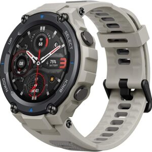 Amazfit T-Rex Pro Smart Watch For Men Rugged Outdoor Gps Fitness Watch, 15 Military Standard Certified, 100+ Sports Modes, 10 Atm Water-Resistant, 18 Day Battery Life, Blood Oxygen Monitor, Gray